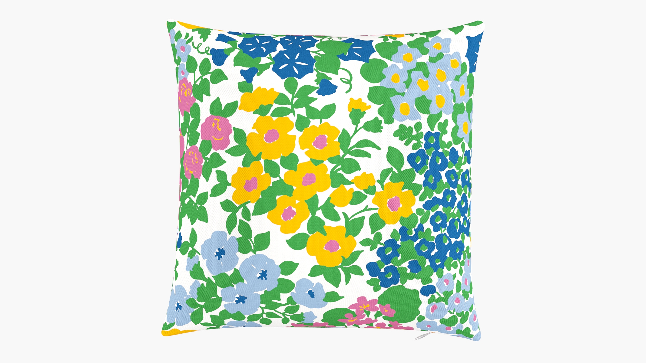 Throw Pillow 18", Fuchsia Million Flowers, 18" x 18" - Image 0