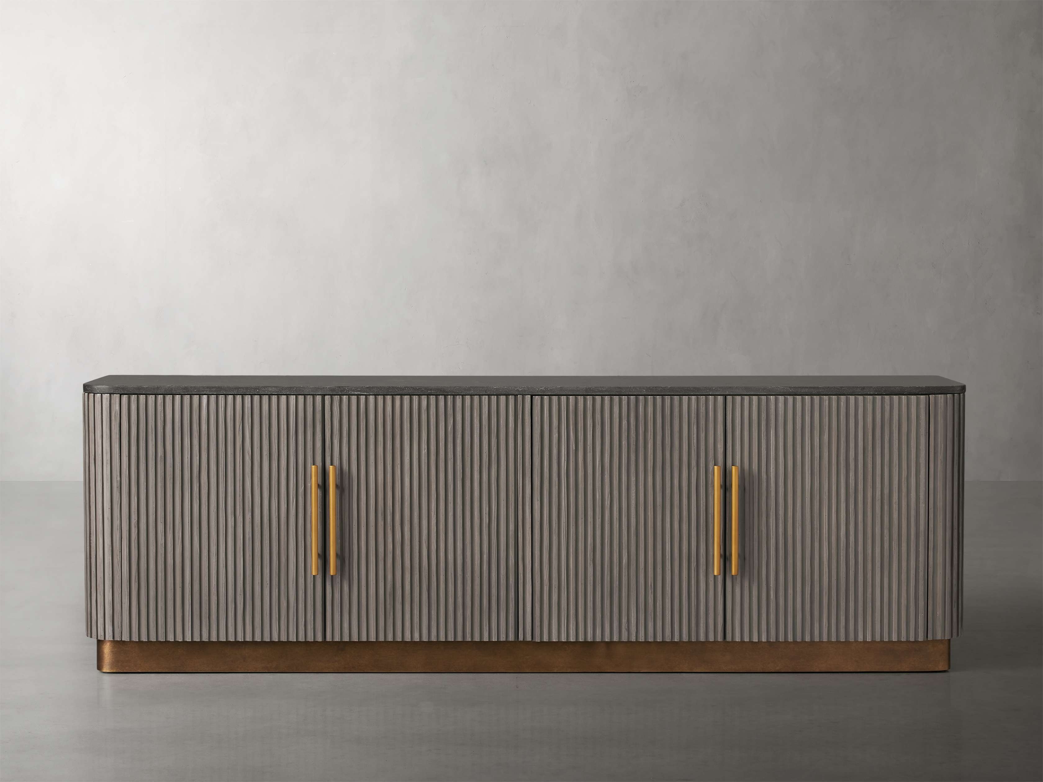 Finnley Media Console in Stone 80" Gray  Liath Smoke/Bluestone - Image 0