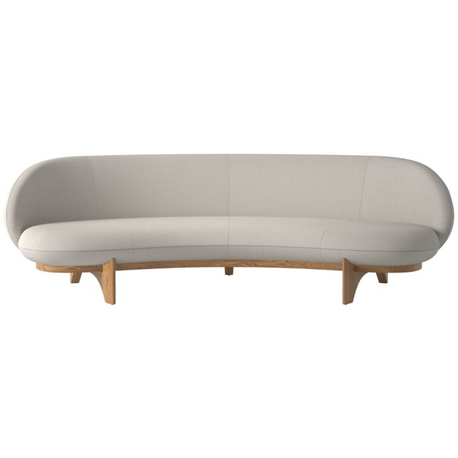 Newt 97" Curved Sofa Nomad Stone - Image 0