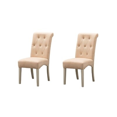 Archilla Tufted Parsons Chair in Tan - Image 0