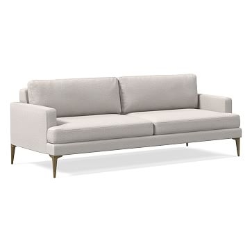 Andes Petite Grand Sofa, Poly, Twill, Sand, Blackened Brass - Image 0
