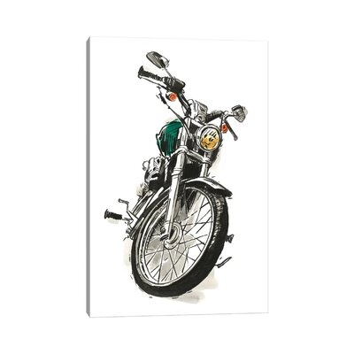Motorcycles in Ink I by Annie Warren - Wrapped Canvas Painting Print - Image 0