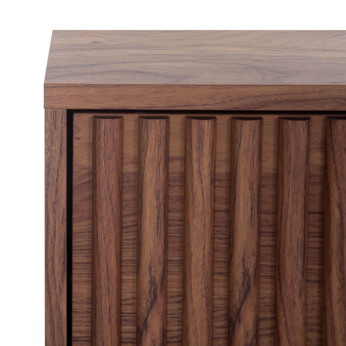 Lylia 1 Door Media Stand - Walnut / Black - Safavieh - Image 2
