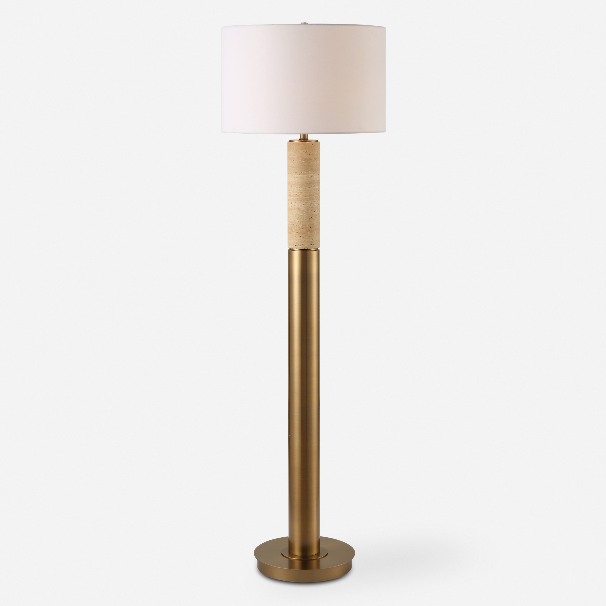 Knox Travertine Floor Lamp - Image 0