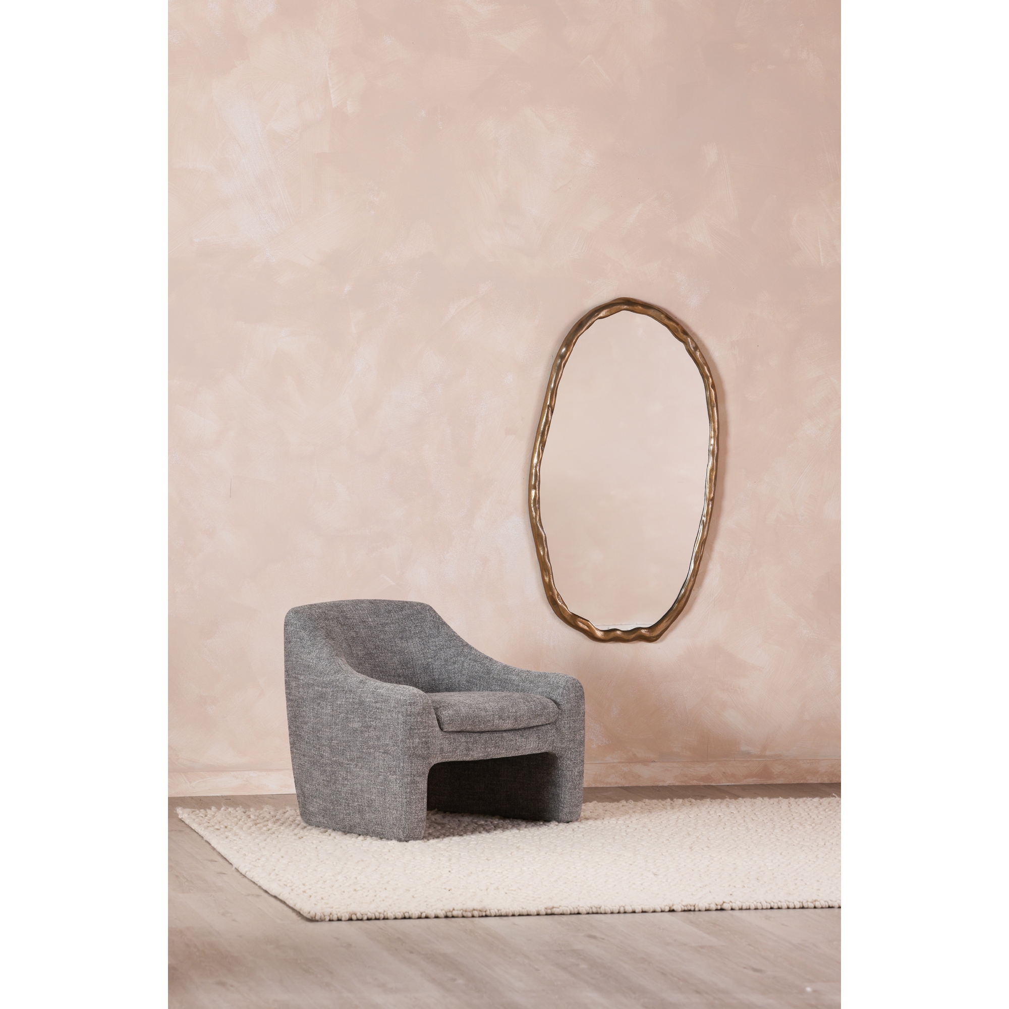 Foundry Oval Mirror Gold - Image 3