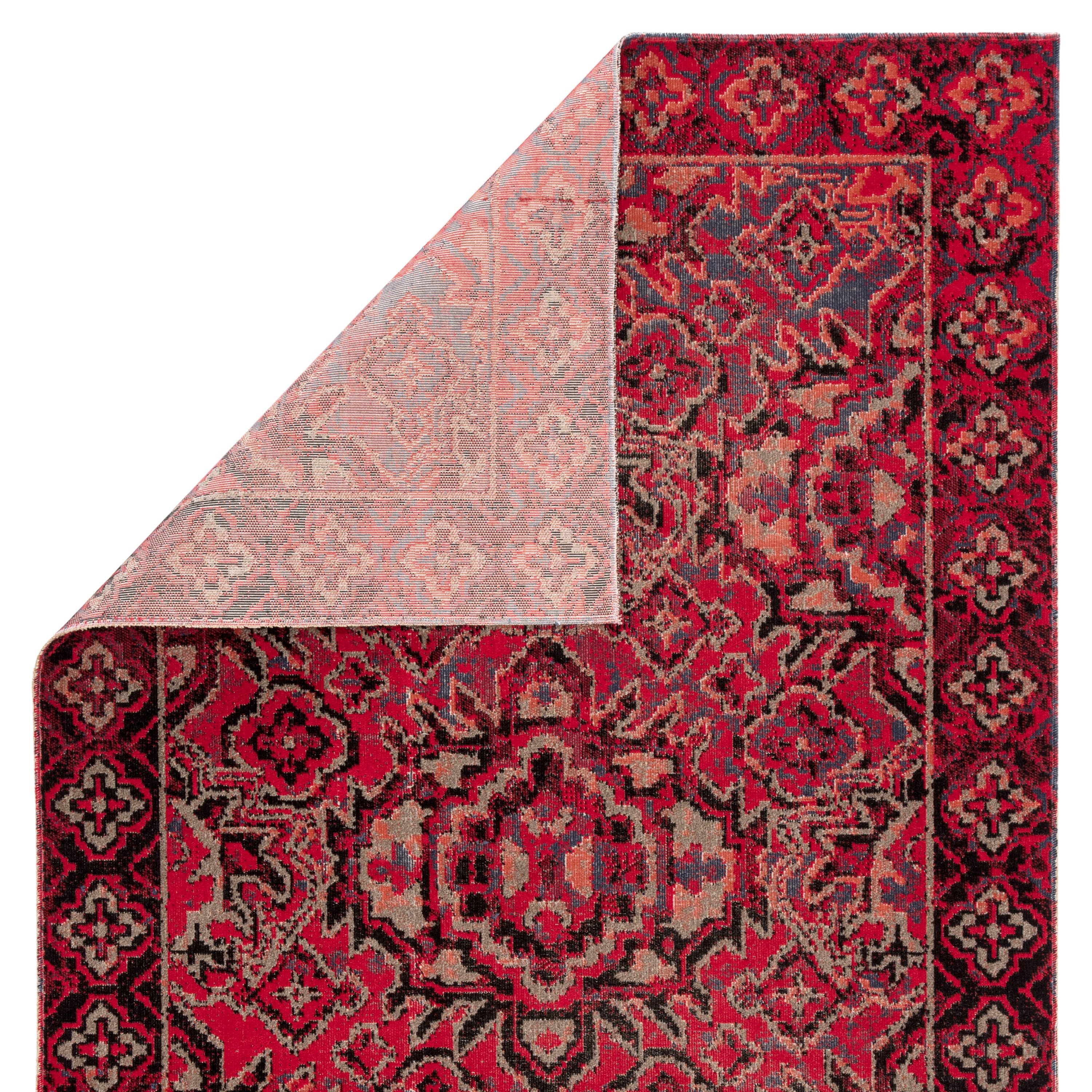 Chaya Indoor/ Outdoor Medallion Red/ Black Area Rug (9'10"X14') - Image 2