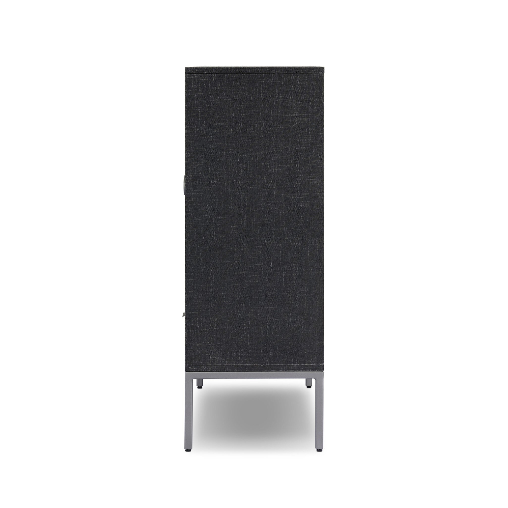 Cressida Bar Cabinet - Black Linen - Image 2