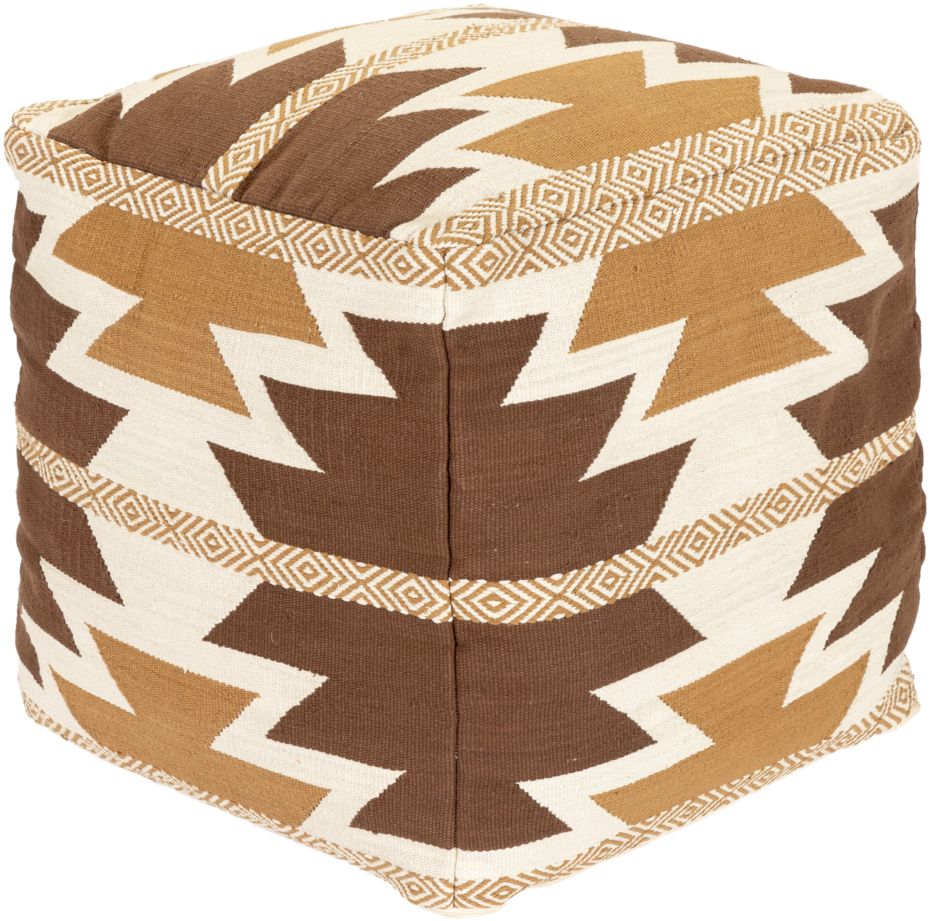 Andrea Hand Woven Pouf - Image 0
