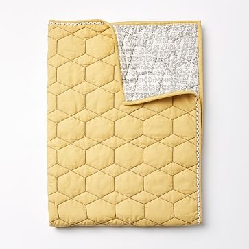 Honeycomb Toddler Quilt, Horseradish, WE Kids - Image 0