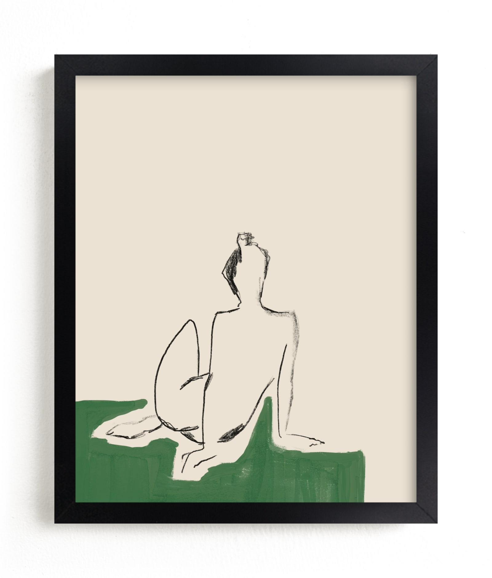Figure On Green Limited Edition Fine Art Print 2 - Image 0