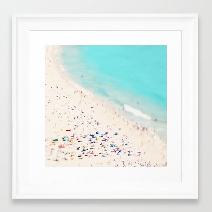 Beach Love Iii Square Framed Art Print by Ingrid Beddoes Photography - Scoop White - X-Small-12x12 - Image 0