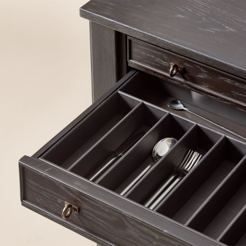 Daybreak 44" Dark Ash Wood Credenza - Image 1