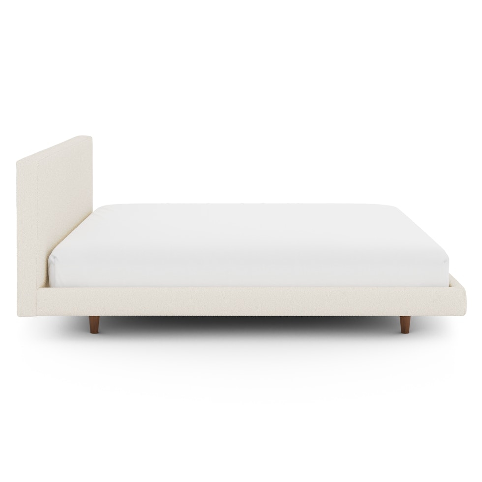 Tessu King Low Profile Upholstered Bed - Ivory Wool Bouclé - Image 2