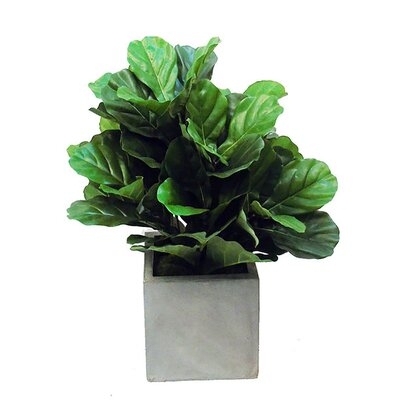21" Artificial Fiddle Leaf Fig Plant in Pot - Image 0