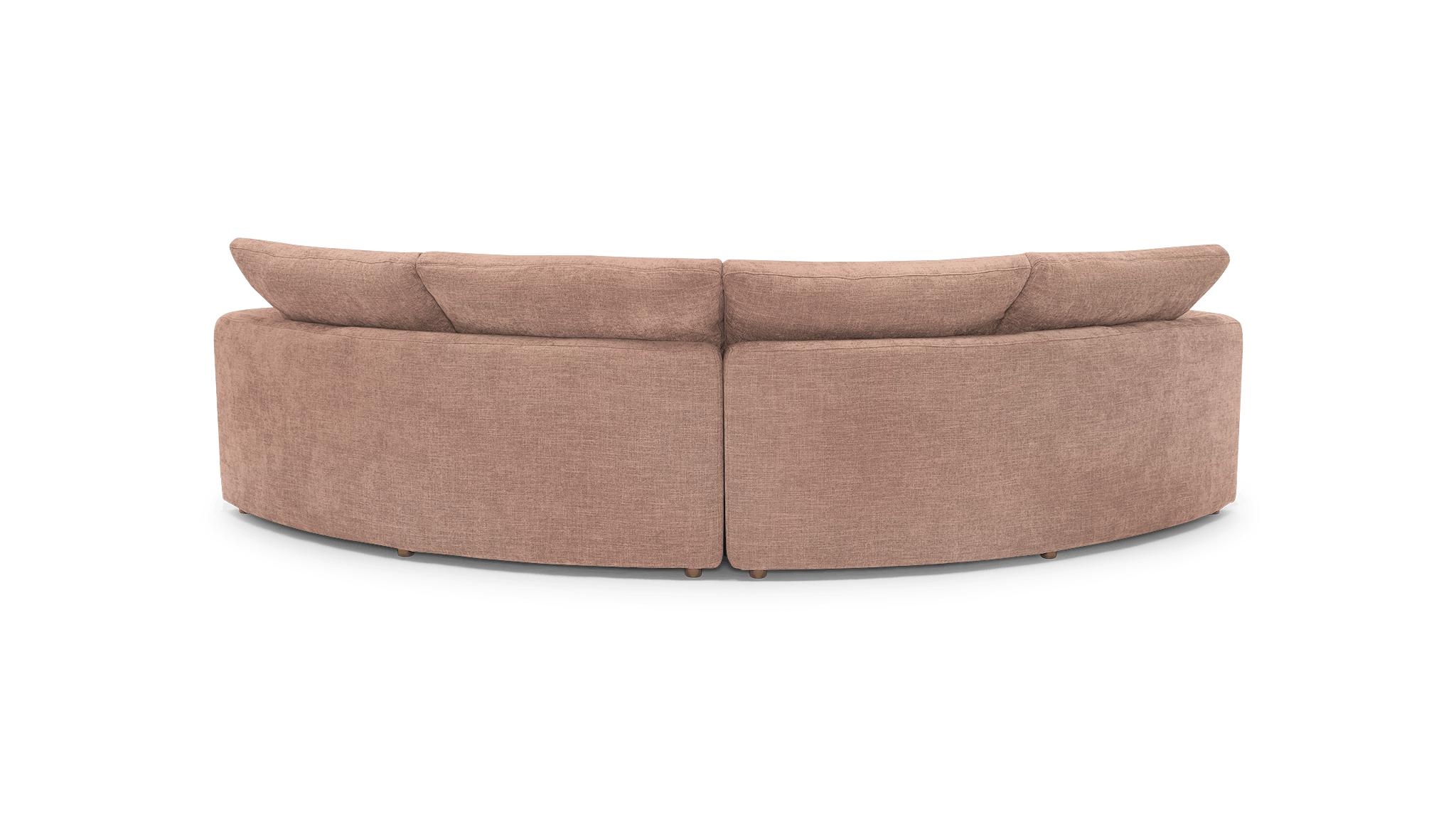 Pink Bryant Mid Century Modern Semicircle Sofa (2 Piece) - Prime Blush - Image 4