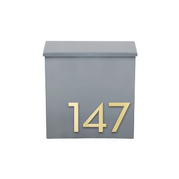 Inbox Mailbox with Magnetic, White Base, Black Numbers - Image 3