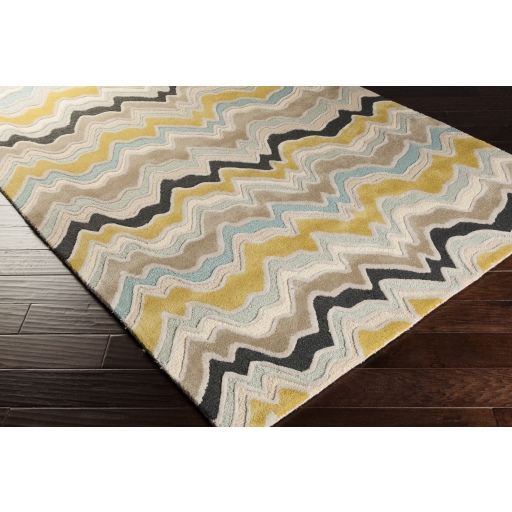 Modern Classics Green Indoor 9' x 13' Handmade Rug - Image 2