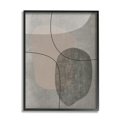 Grey Pebble Like Shapes With Abstract Pattern - Image 0