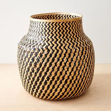 Lantern Baskets, Medium, Natural + Black - Image 2