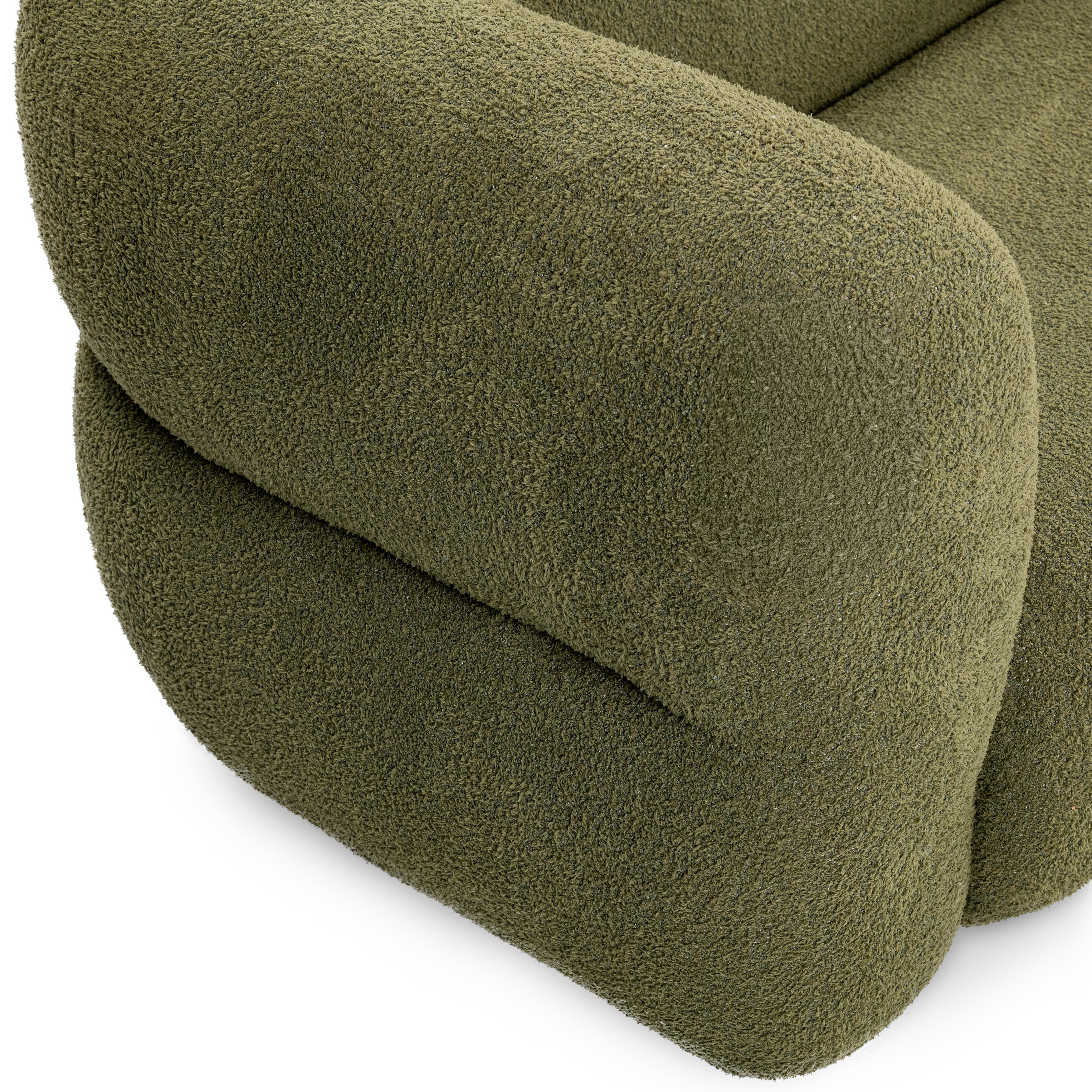 Faris Upholstered Sofa Dark Olive - Image 6