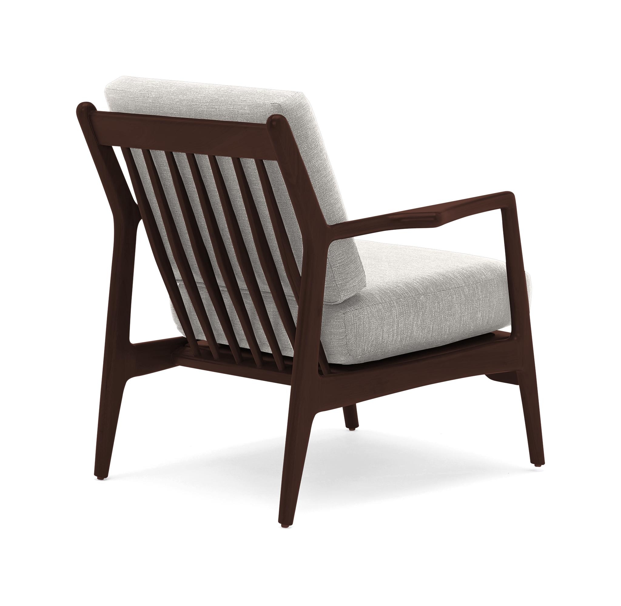 Beige/White Collins Mid Century Modern Chair - Merit Dove - Walnut - Image 4