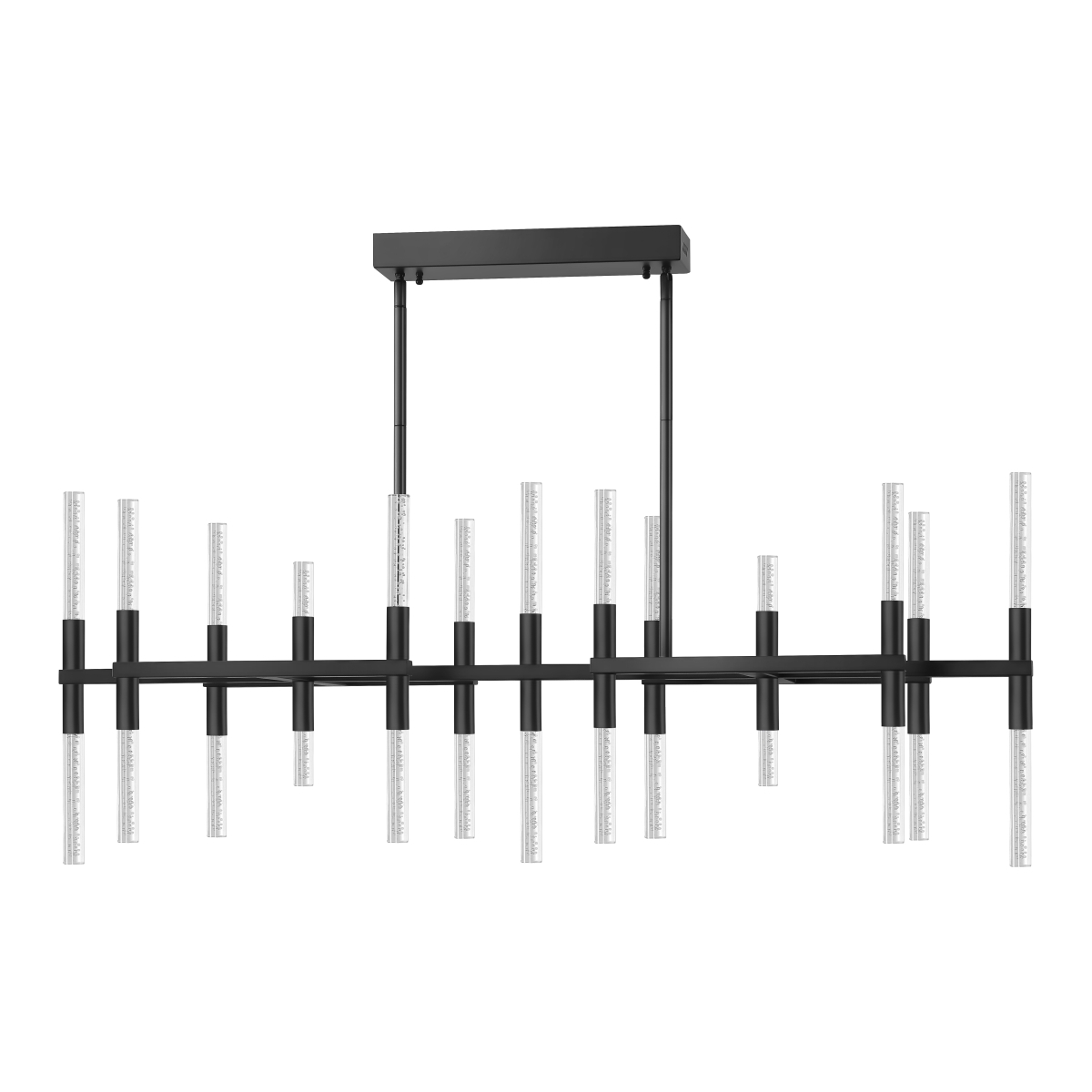 Evaria Acrylic Tube Chandelier - Black - Image 7