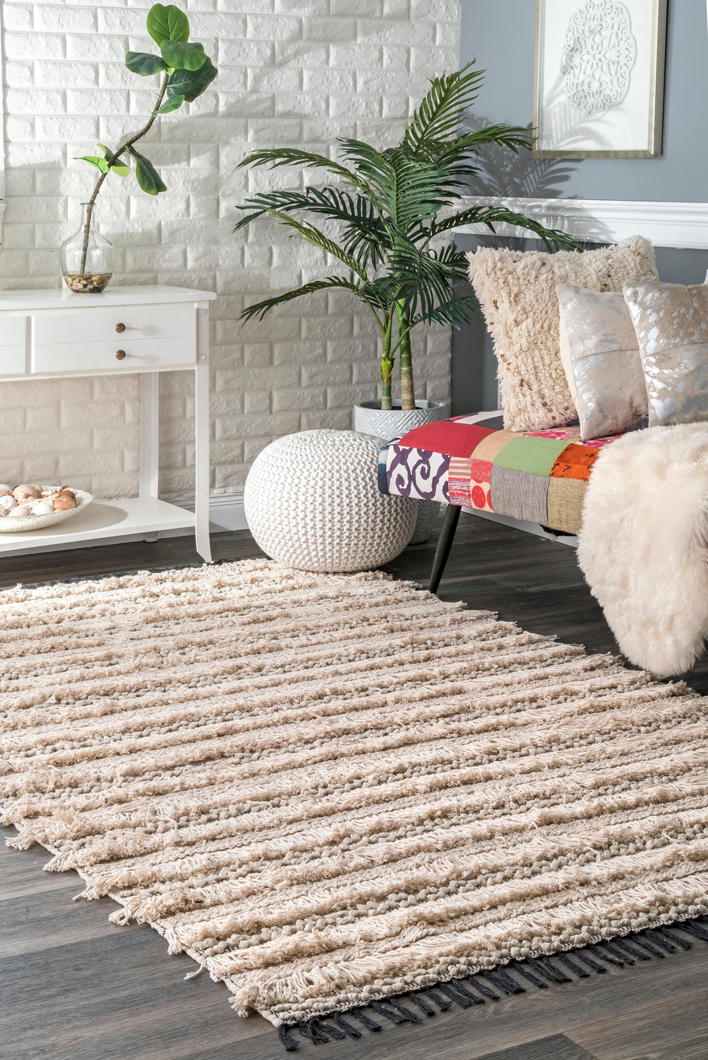 Handmade Emerita Tassel Shag Area Rug - Image 0