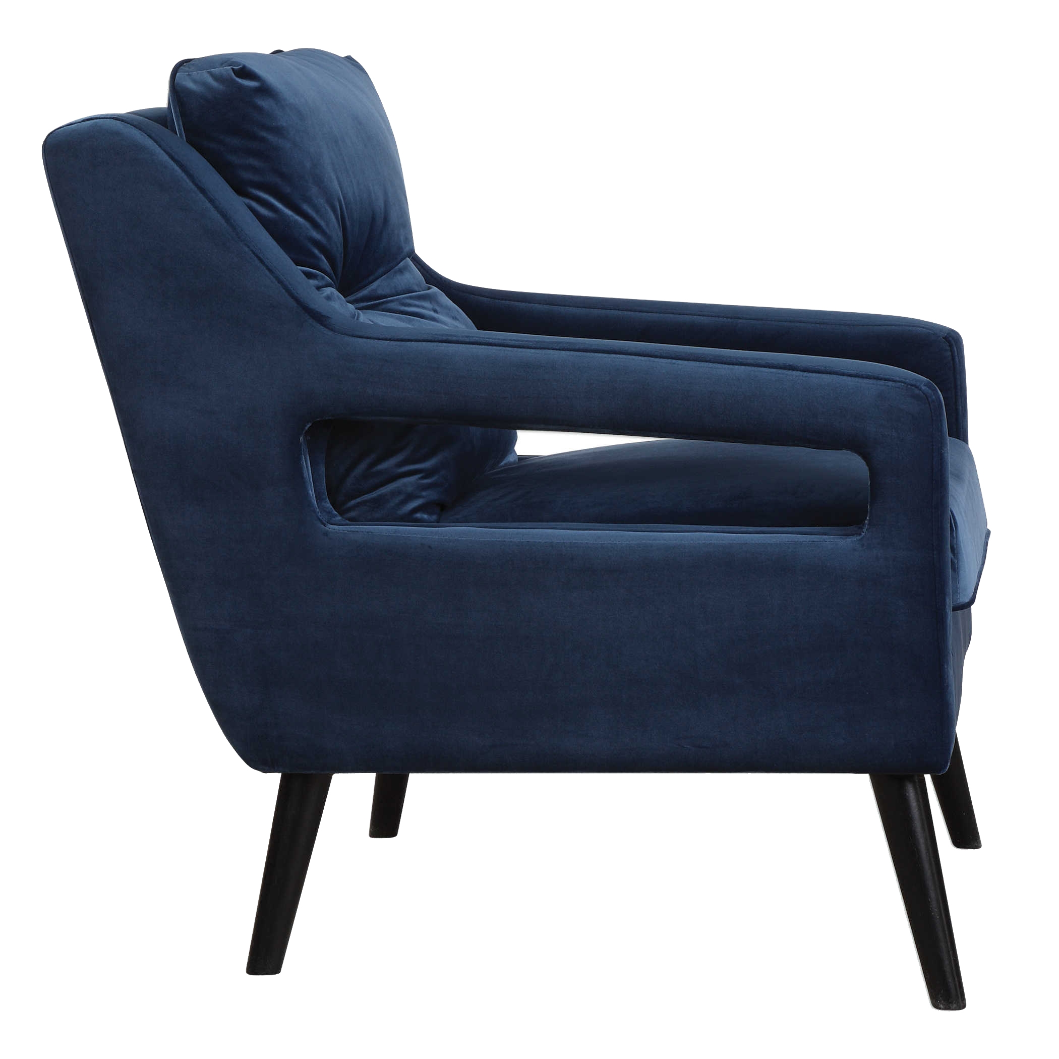 O'Brien Blue Velvet Armchair - Image 6