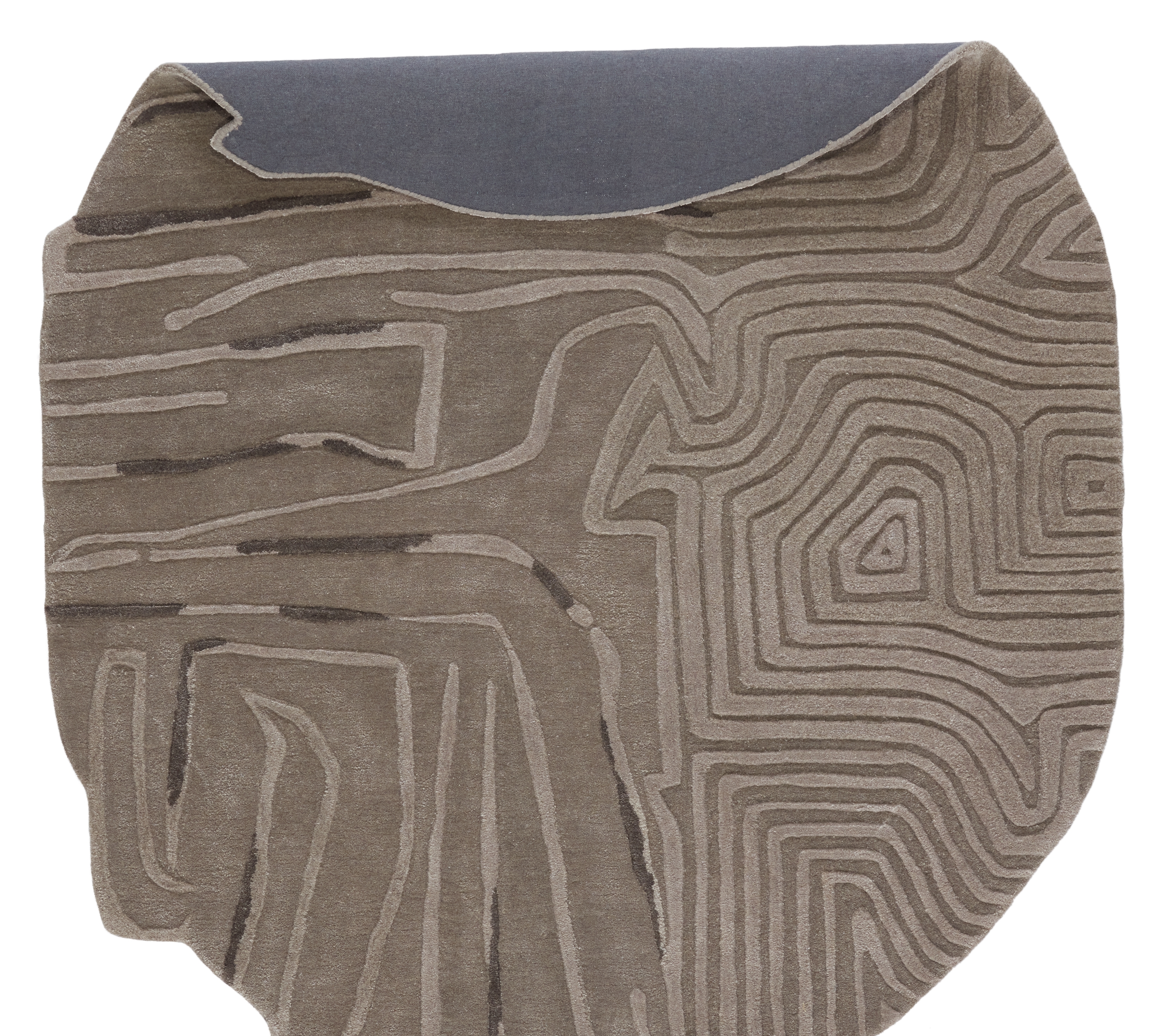 Hokona Handmade Geometric Gray Area Rug (6'X7'2") - Image 2