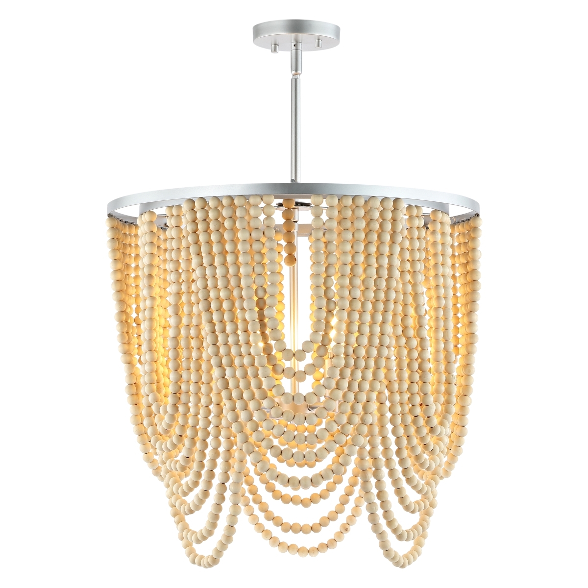 Bressi 4Lt 20.5" Chandelier - Silver/Natural - Safavieh - Image 6