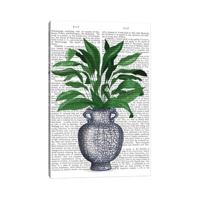 Chinoiserie Vase 2, with Plant Book Print by Fab Funky - Wrapped Canvas Graphic Art Print - Image 0