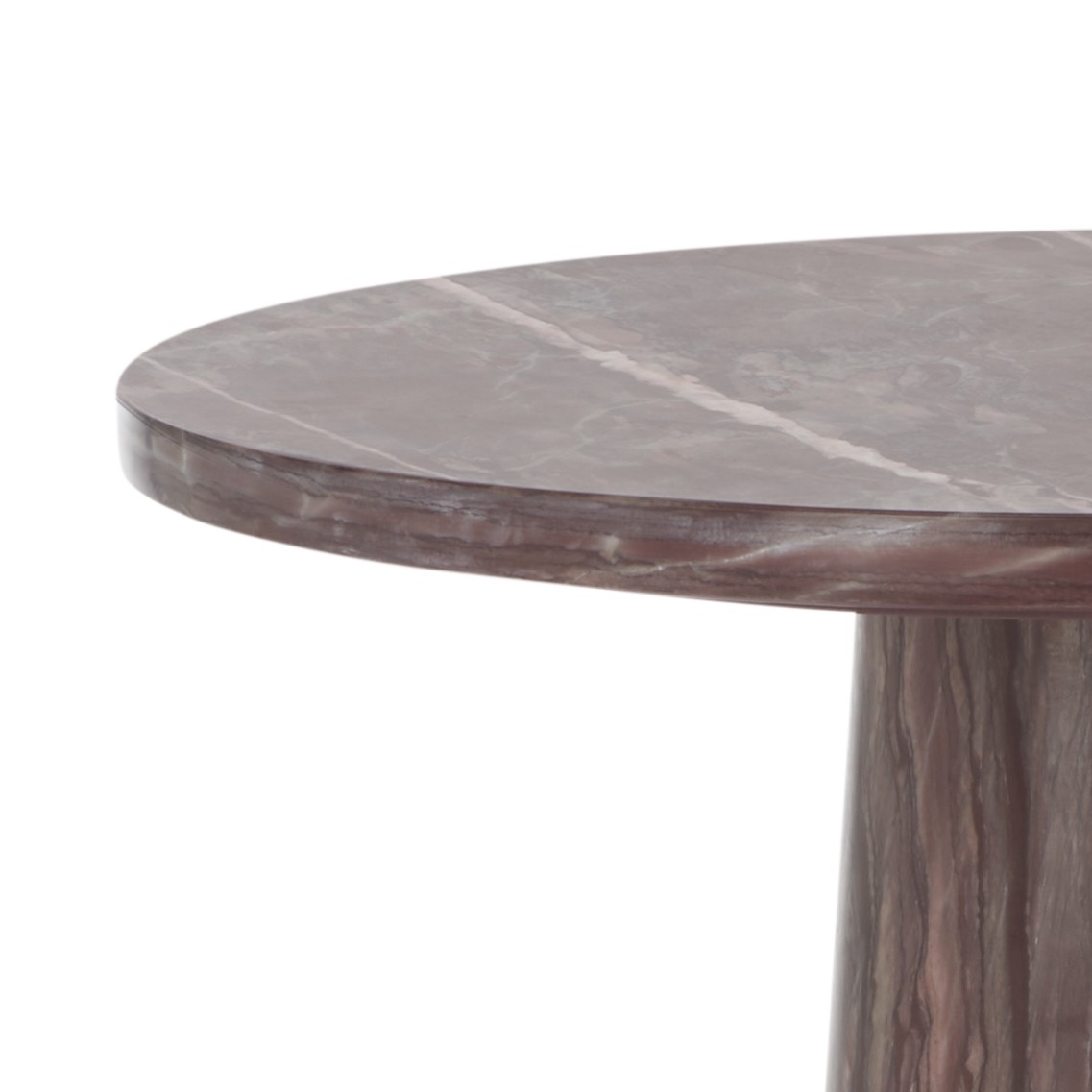 Valentia Tall Round Marble Accent Table - Pink - Image 3