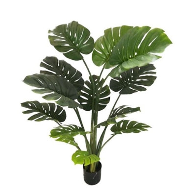 Green Potted Monsteria Plant Faux Plants And Trees - Image 0