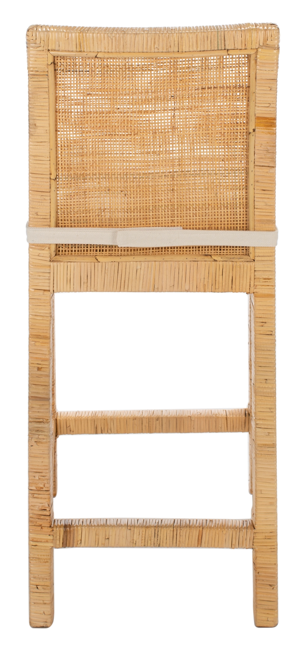 Tojo Cane Counter Stool W/ Cushion - White/Natural - Image 6