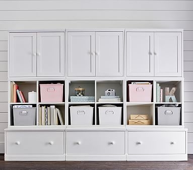 Cameron 3 Tall Cabinet &amp; 3 Drawer Base Set, Simply White, Flat Rate - Image 3