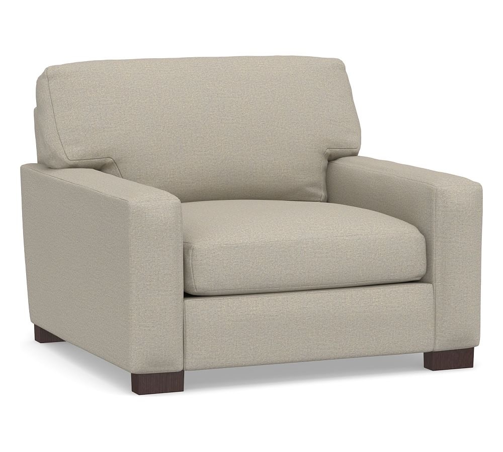 Turner Square Arm Upholstered Grand Armchair, Down Blend Wrapped Cushions, Performance Boucle Fog - Image 0