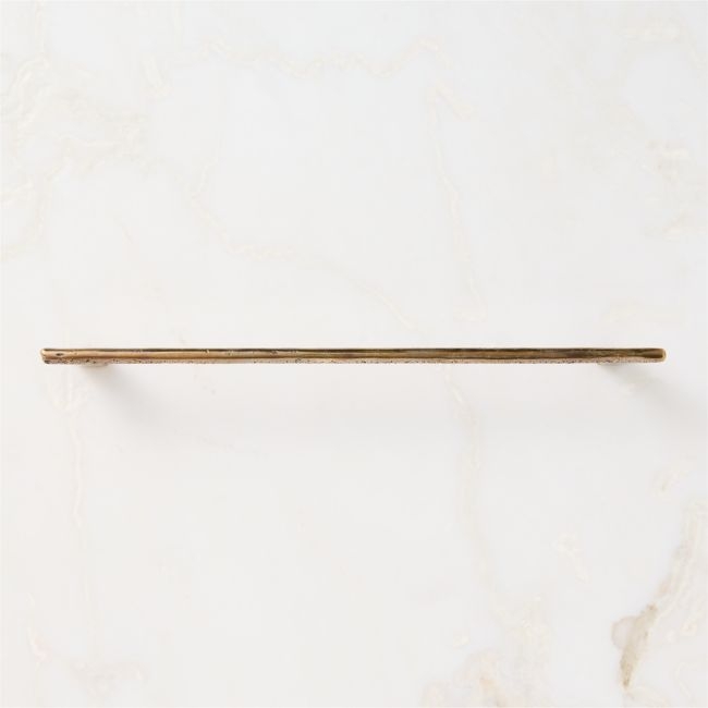 Somerset Unlacquered Antiqued Brass Handle 12" - Image 0