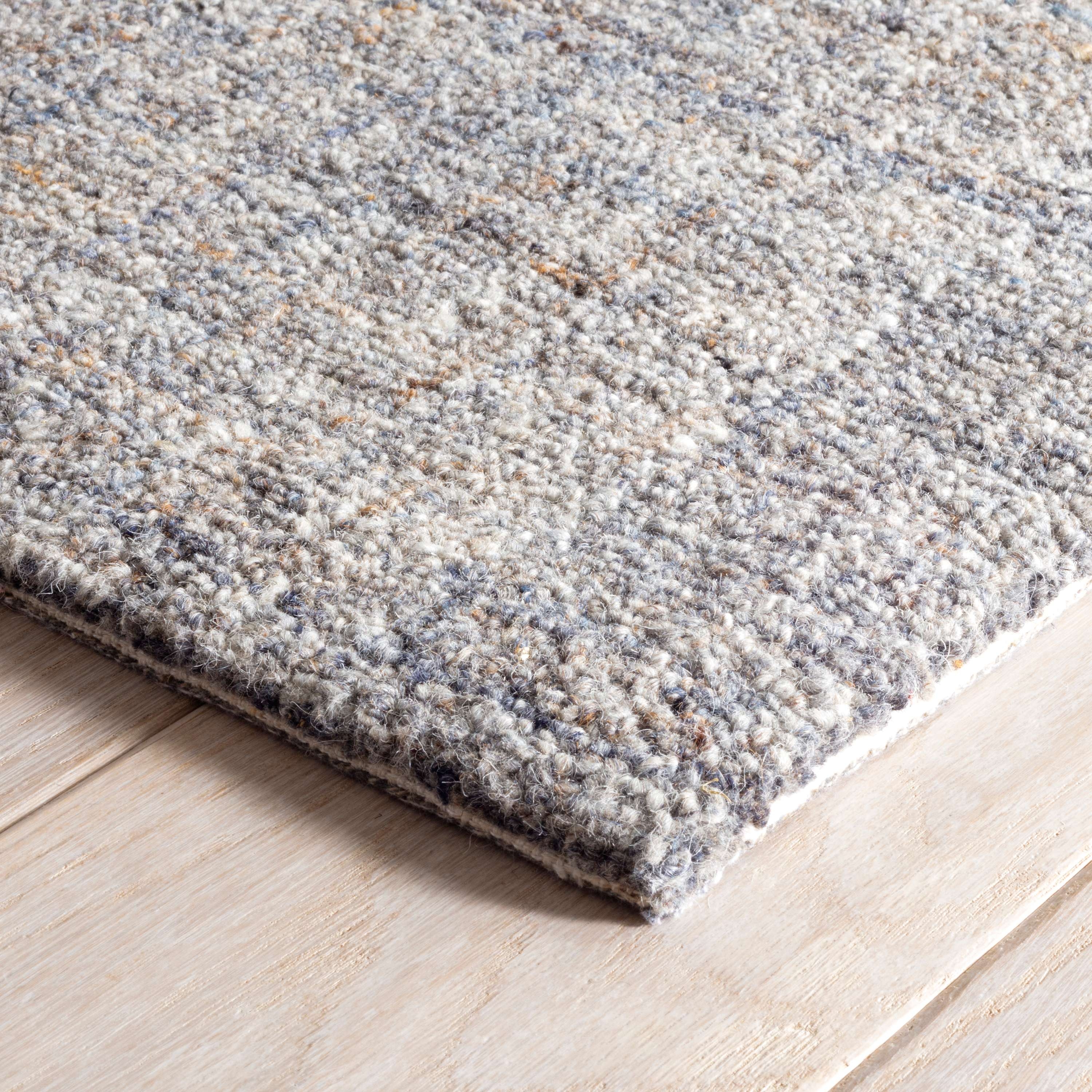 Harris Blue/Brown Hand Micro Hooked Wool Rug - Image 2