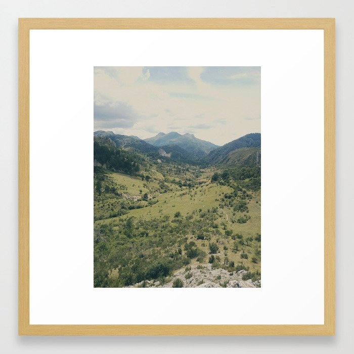 Into The Valley Framed Art Print by Florent Bodart / Speakerine - Conservation Natural - MEDIUM (Gallery)-22x22 - Image 0