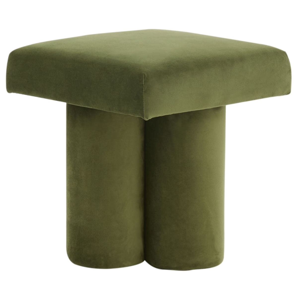 Deangelo Velvet Ottoman - Forest Green - Image 2