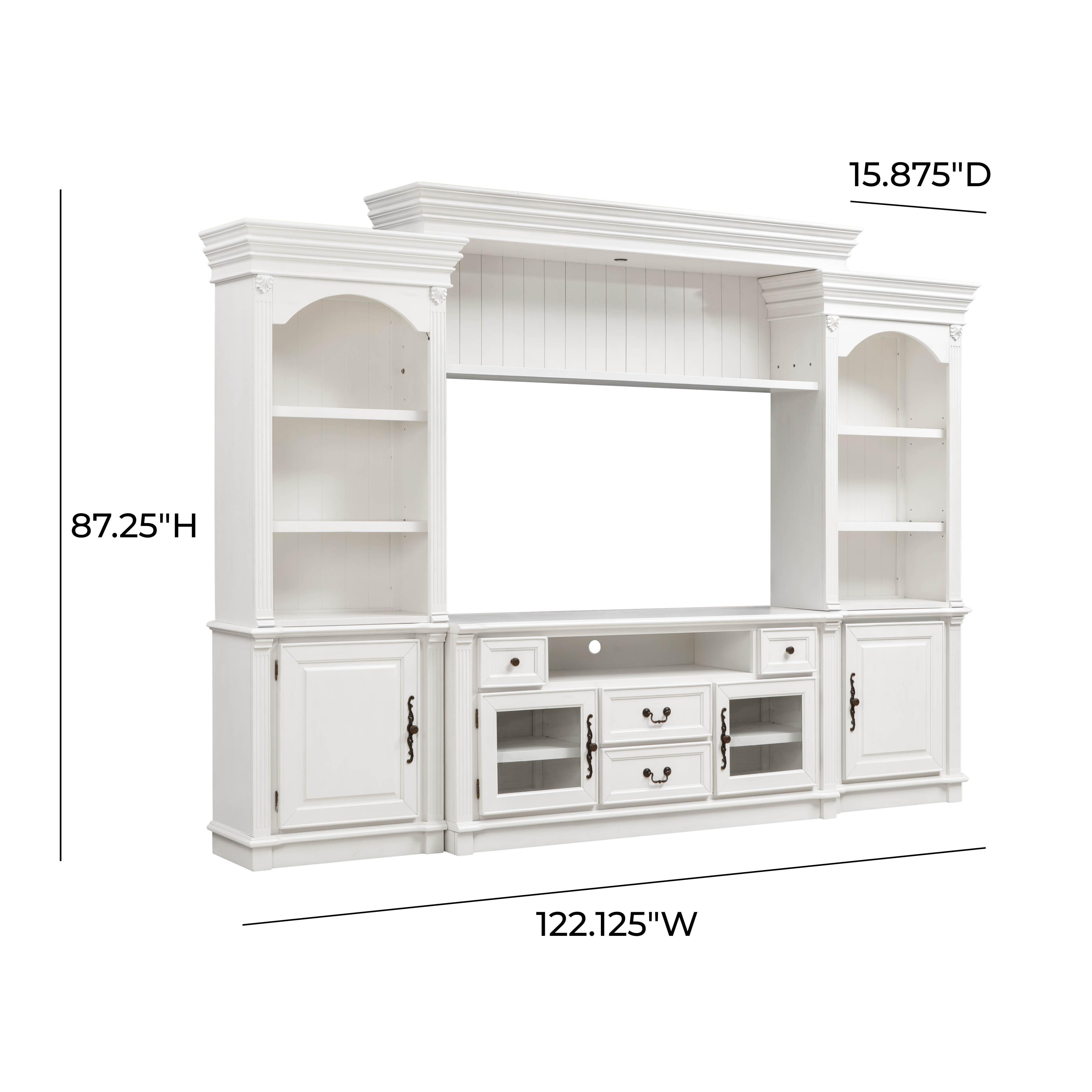 Newport White Entertainment Center for TVs up to 65" - Image 8