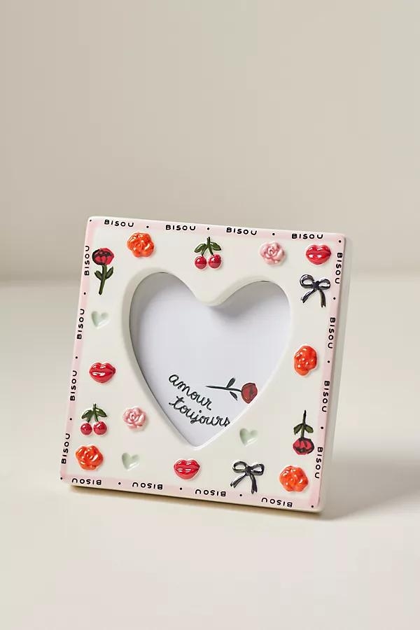 Amour Ceramic Heart Picture Frame - Image 0