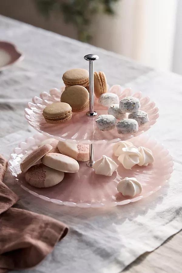 Scalloped Glass Serving Stand - Image 0