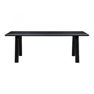 Simple 88" Rectangle Dining Table, Black Ash - Image 1