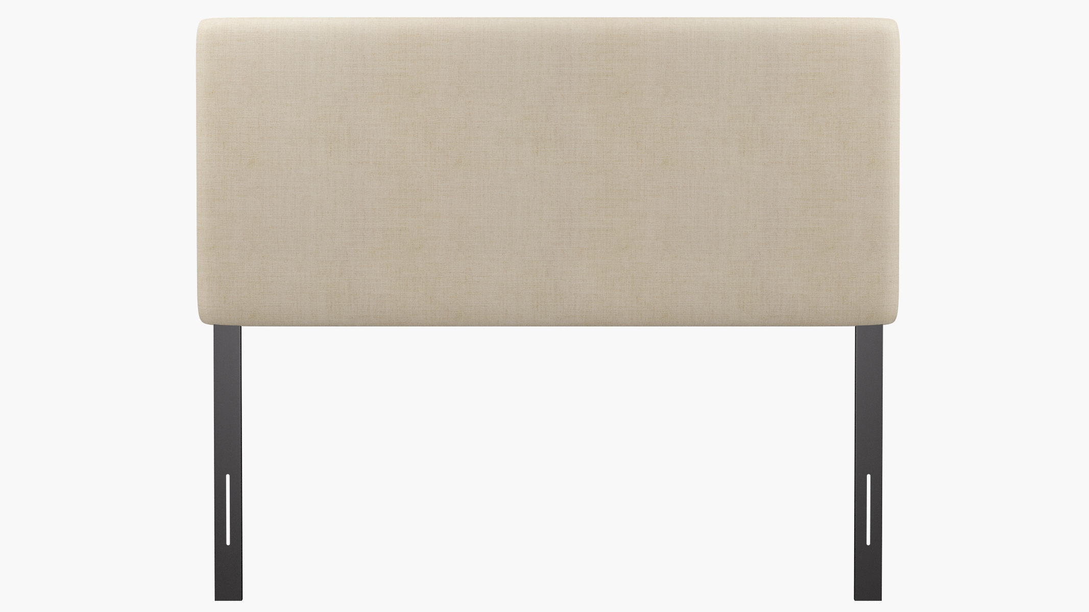 Square Back Headboard, Talc Everyday Linen, Queen - Image 1