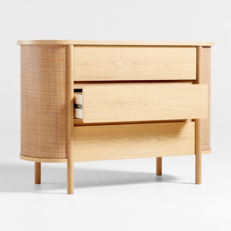 Canyon 50" Natural Wood Narrow 3-Drawer Kids Dresser by Leanne Ford - Image 2