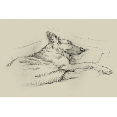 Dog Days IV by Ethan Harper Drawing Print on Canvas - Image 0