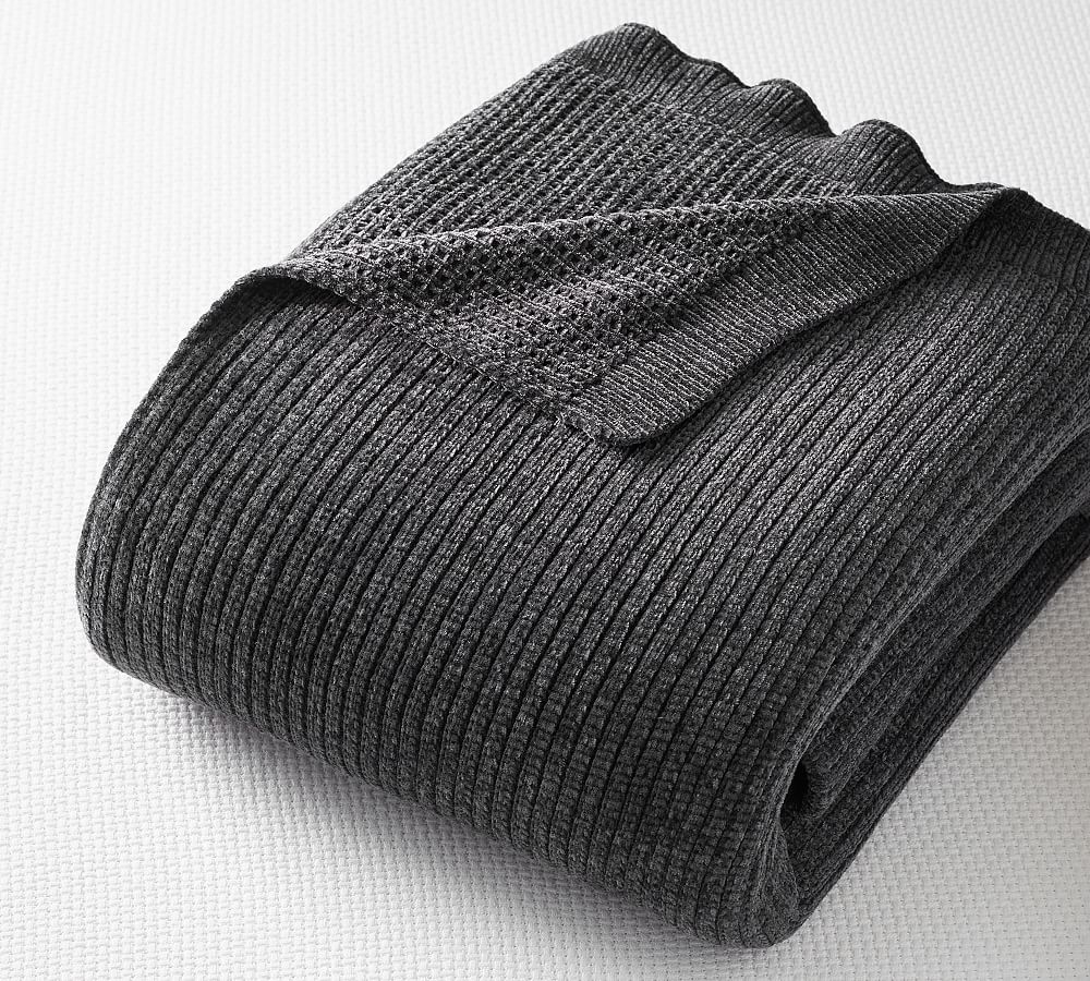 Charcoal Cozy Chenille Blanket, Full/Queen - Image 0