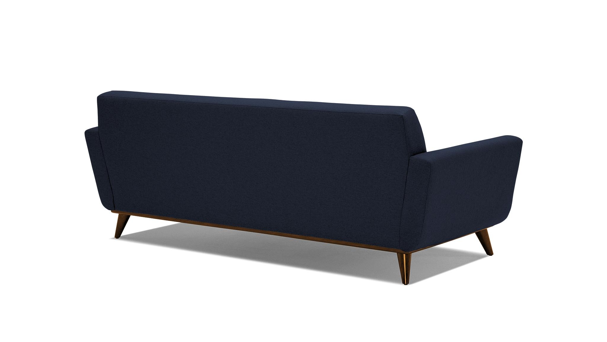Blue Hughes Mid Century Modern Sofa - Sunbrella Premier Indigo - Mocha - Image 3