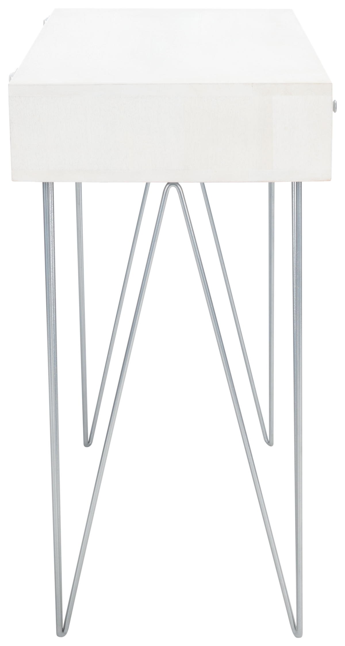 Marigold Desk - White Washed / Silver - Safavieh - Image 6